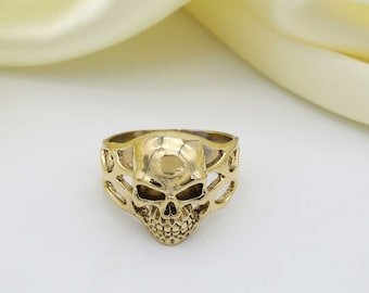 Memento Mori Skull Ring, Unique Skull Ring, Gothic Ring, Biker Jewelry, Men's Silver Ring, Cool Ring, Memento Mori Jewelry, Oxidized Jewelry