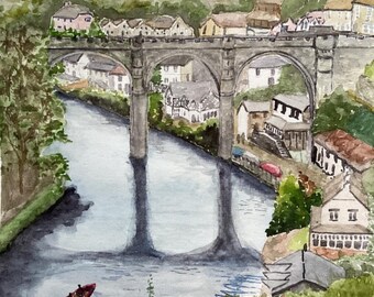 Knaresborough Yorkshire. Original painting.