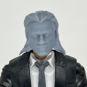 1/12 Scale Bespoke Sculpted Head Long-Haired Suited Retro Style