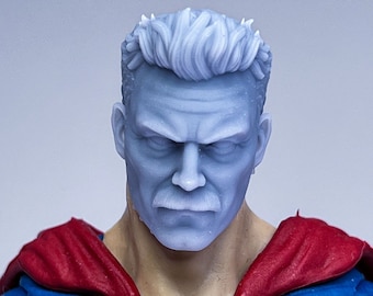 Omni Man Custom Head Invincible 1/12 Scale Painted Marvel Legends Mafex ...