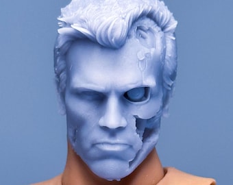 1/12 Bespoke Sculpted Head Arnold the Future Cyborg