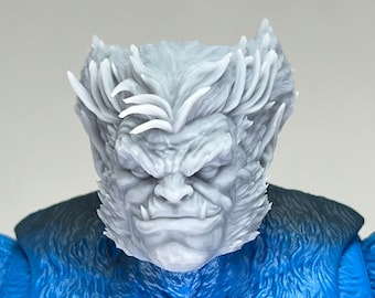 1/12 Scale 3Bespoke Sculpted Head – Furry Mutant Warrior Sculpt