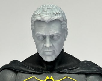 1/12 1/10 Bespoke Sculpted Head George Clooney "Bruce" Masked and Unmasked