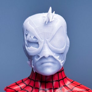 1/12 Bespoke Sculpted Head Damaged Spider Parker Hero Smile