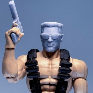 1/12 Scale Bespoke Sculpted Head– Rugged Action Hero Kit