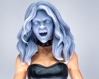 1/12 1/10 Cabeza esculpida a medida de un justiciero gritando