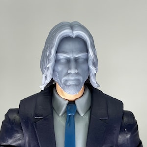 John Wick Figure 120mm Tall Unpainted Durable Resin 3D Printed