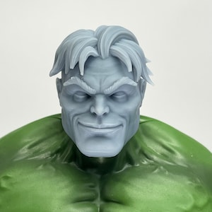 1/12 Bespoke Sculpted Head Professor Angry Green Man MvC Style