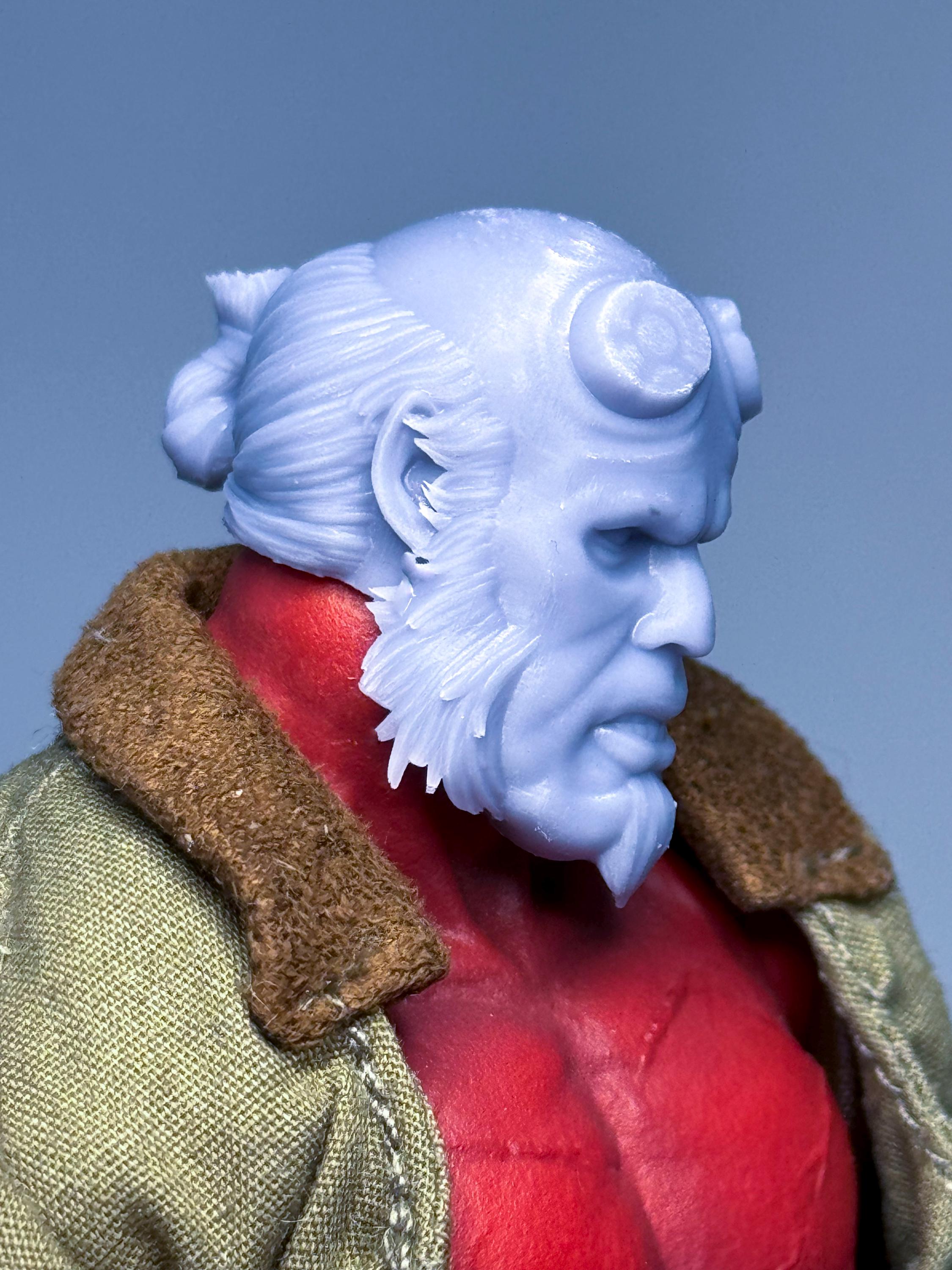1/12 Scale Bespoke Sculpted Head – Fiery Demon Hero Sculpt - Etsy