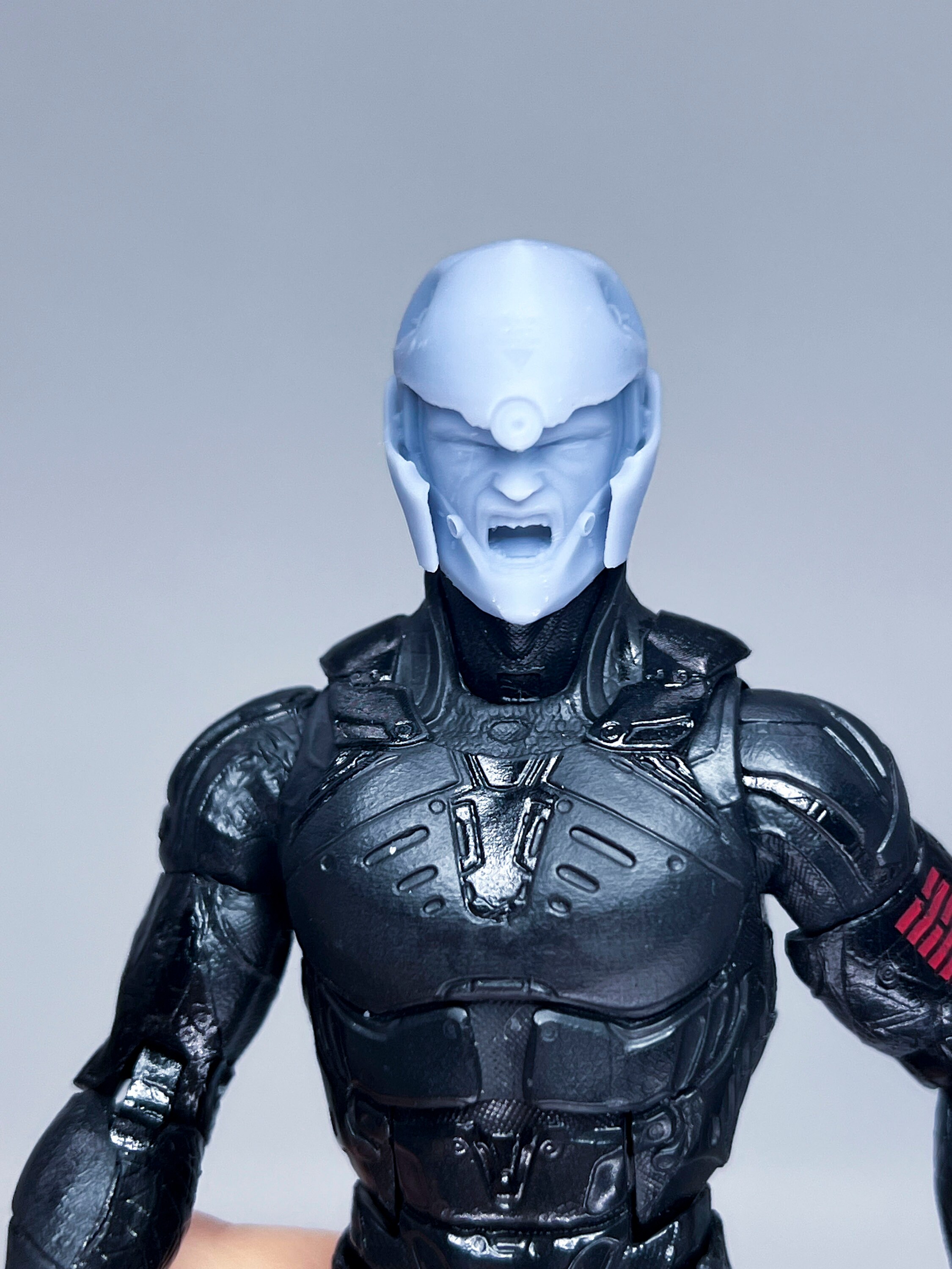 1/12 Scale Bespoke Sculpted Head – Futuristic Cyber Ninja Sculpt