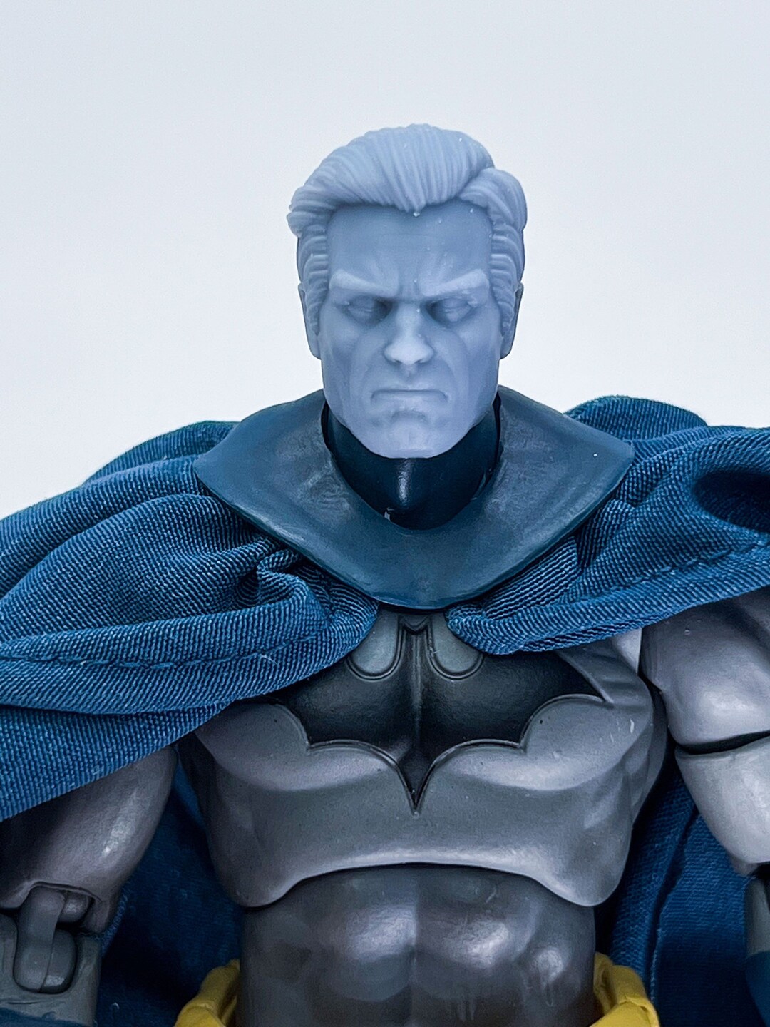 1/12 1/10 3D Printed Head Sculpt Un-masked Bat Hero - Etsy