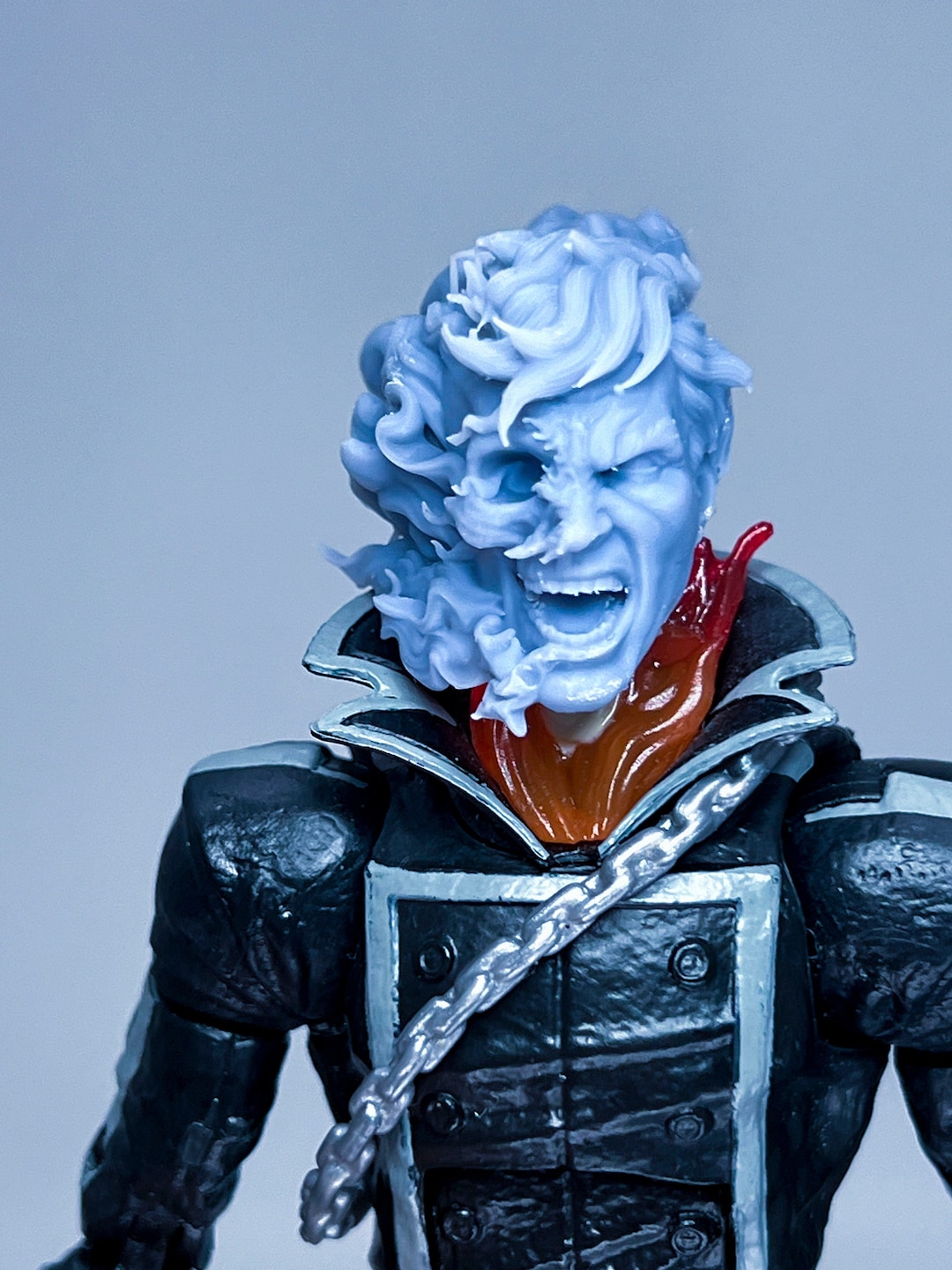 1/12 Bespoke Sculpted Head Hell Rider Half Face - Etsy