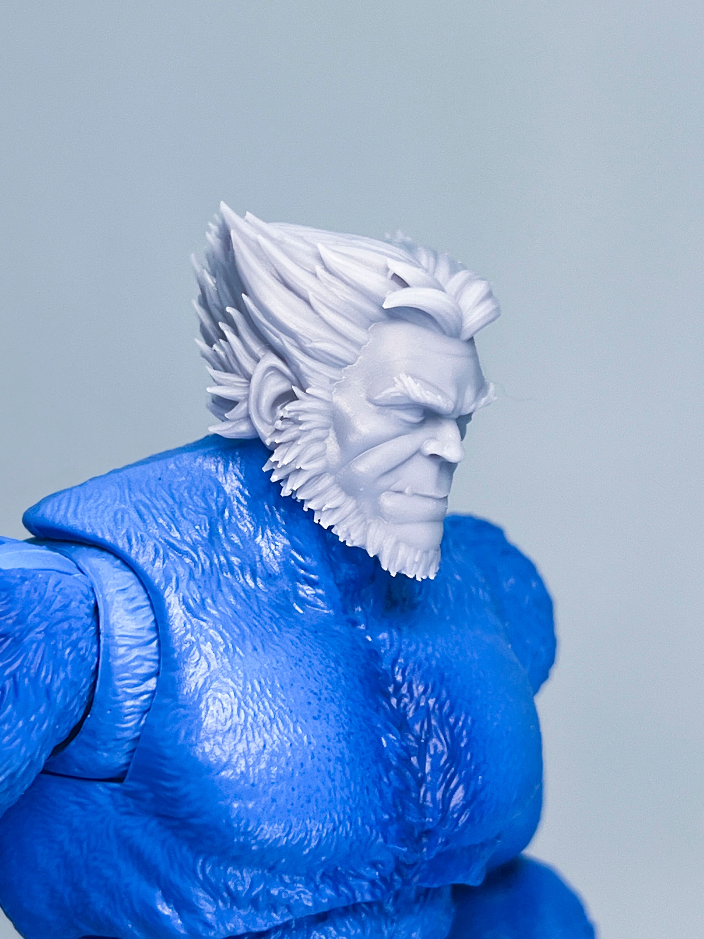 1/12 Bespoke Sculpted Head Blue Beastly Mutant Hero Kelsey Grammer - Etsy