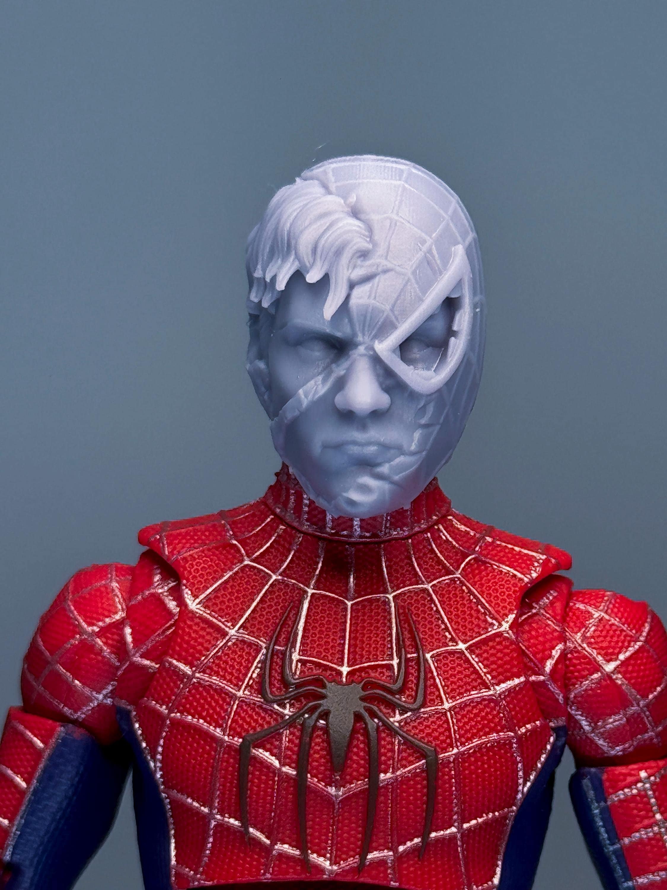 1/12 特注ヘッド彫刻 裂けたマスクのスパイダーヒーロー トビー 