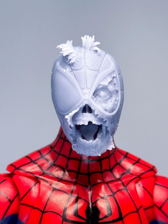 1/12 Bespoke Sculpted Head Zombie Spider Hero - Etsy