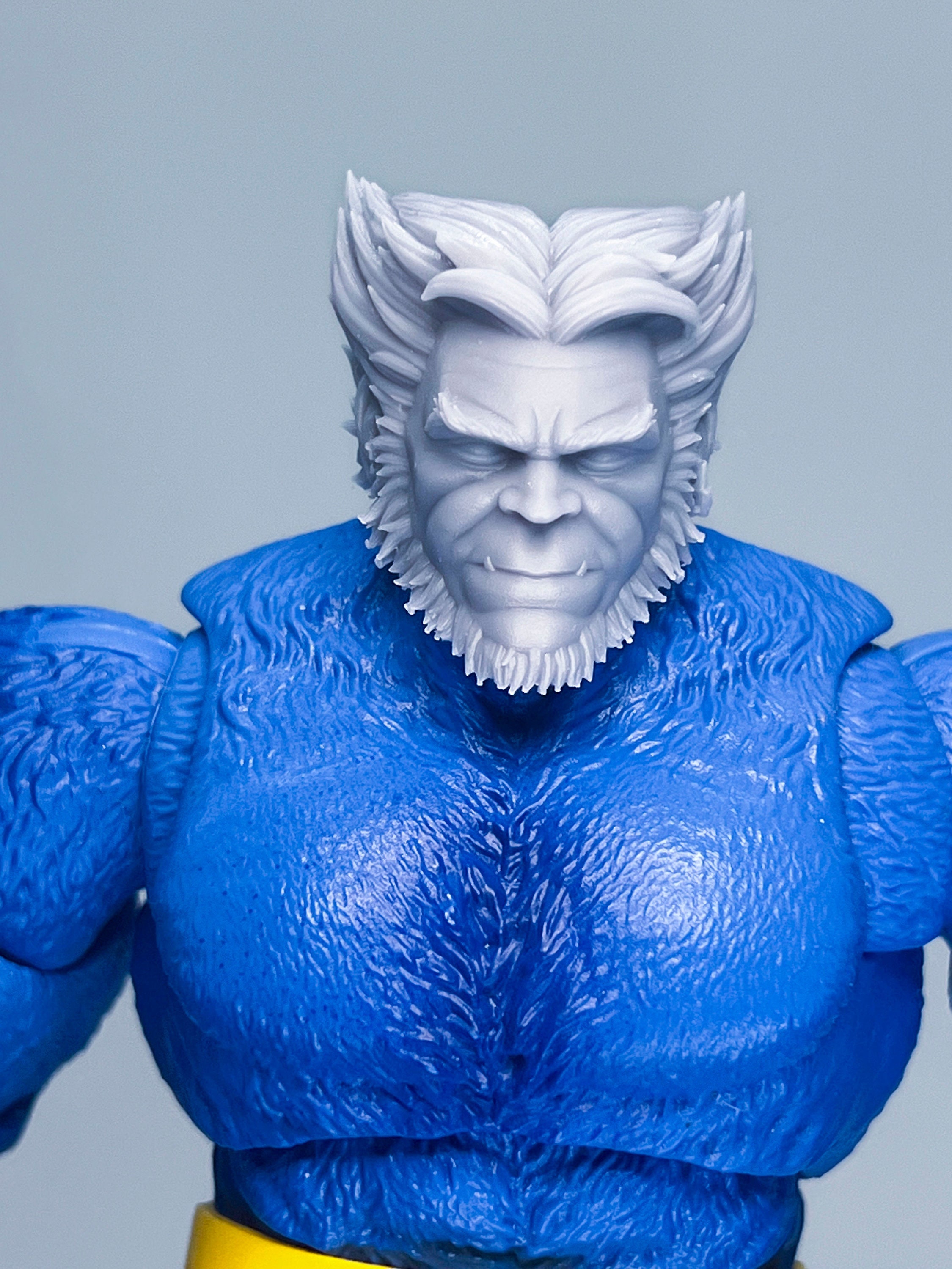 1/12 Bespoke Sculpted Head Blue Beastly Mutant Hero Kelsey Grammer - Etsy