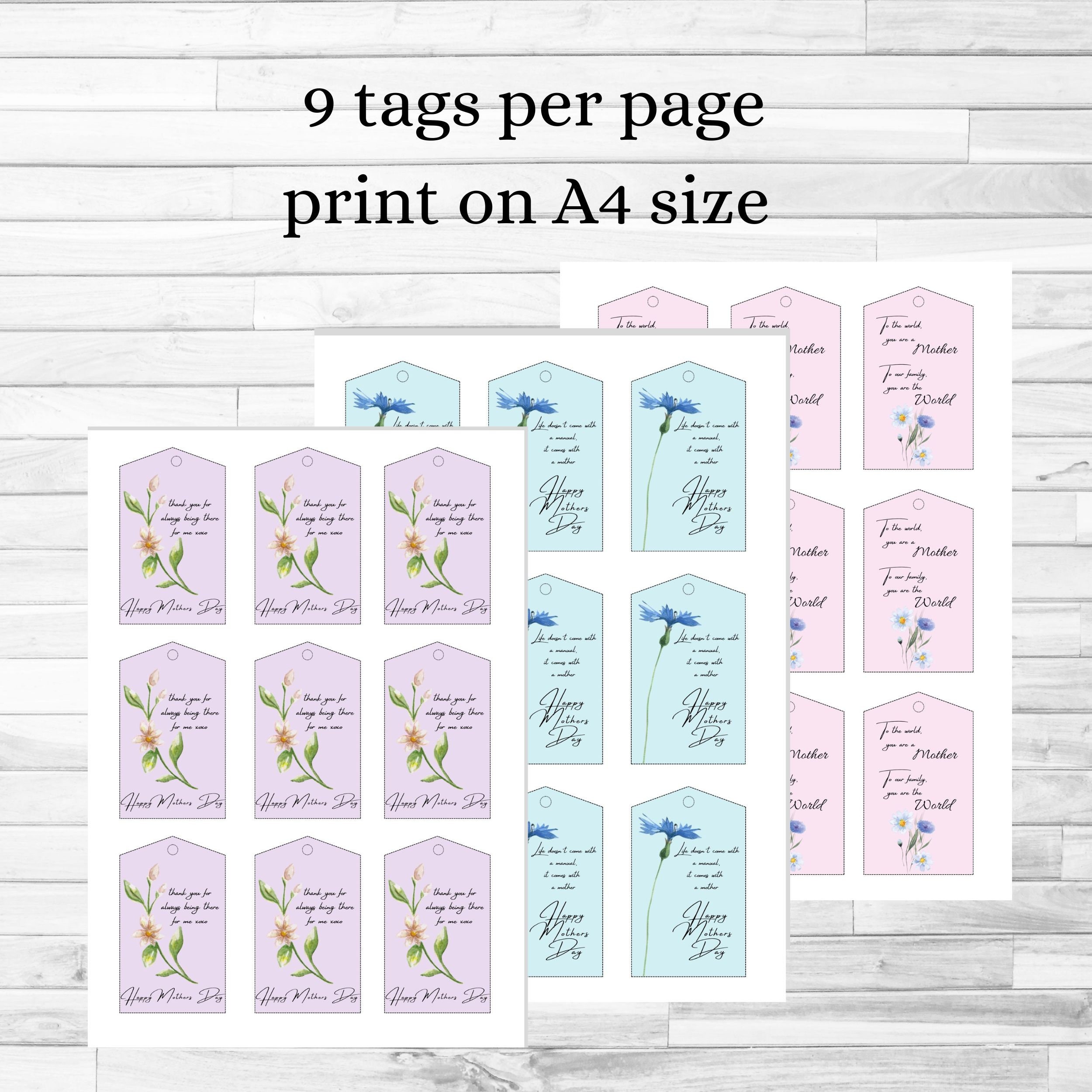 Mother’s Day Gift Tag, Printable Mother’s Day Gift Tag, Printable Gift ...