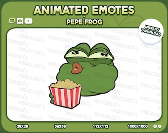 Animated Pepe Frog Emote: Eating, Twitch/Discord/YouTube (Digital Download)