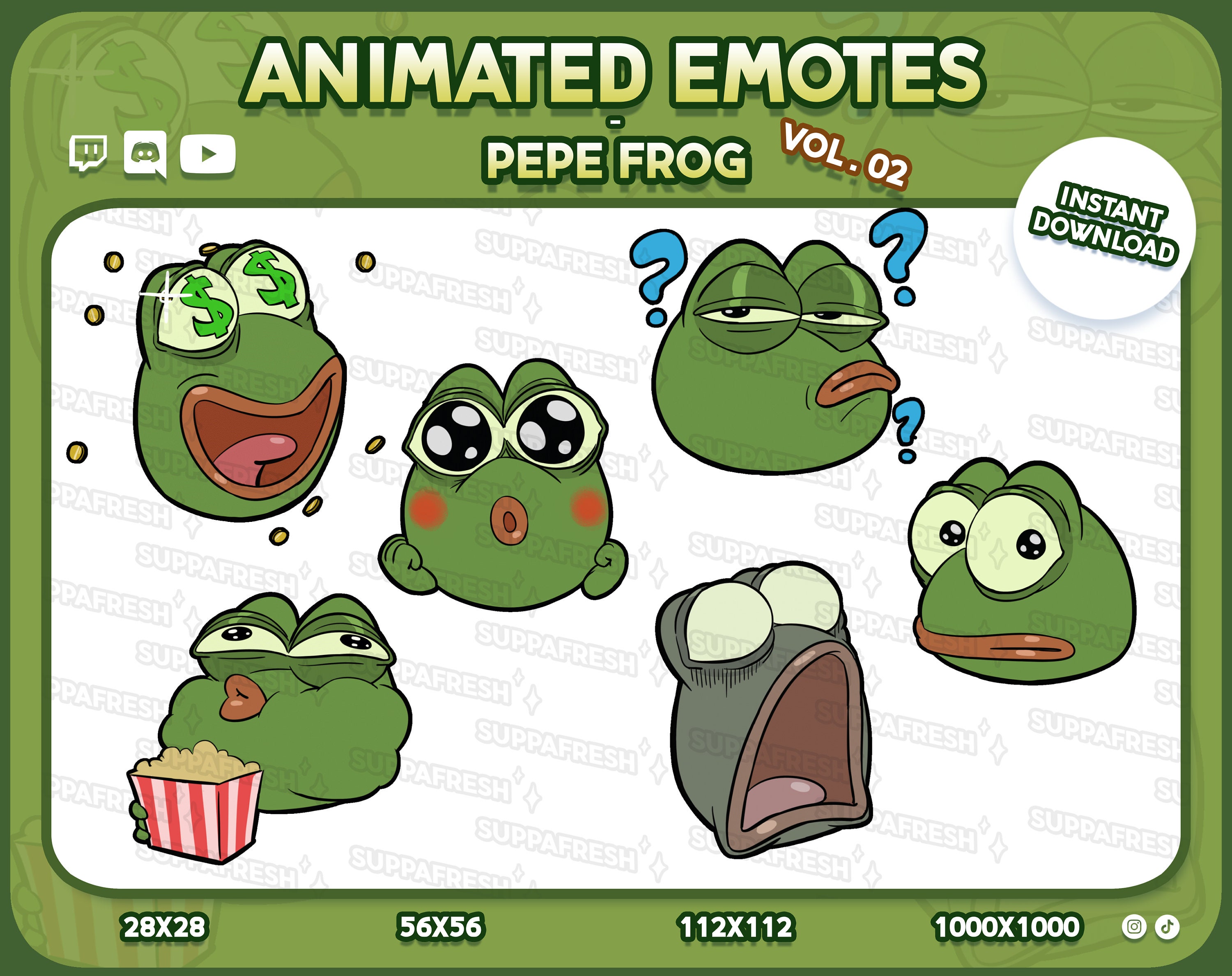 cheeky Poggers emote - peepo pepega twitch discord frog Pin by