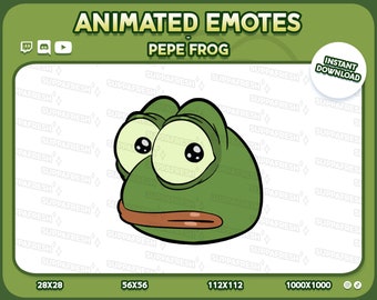 Emote animata di Pepe Frog: Imbarazzato su Twitch/Discord (Download digitale)