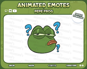Emote animata di PEPE FROG "WHUT?": Twitch, Discord, Youtube, Slack (Download digitale)