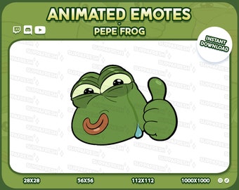 Emote animata di PEPE FROG "GG": Twitch, Discord, Youtube, Slack (Download digitale)