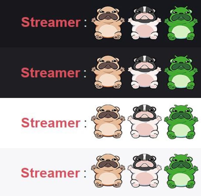 Pibble Animation Animated Pibble French Bulldog Emote: Twitch, Discord, Youtube (digital ...