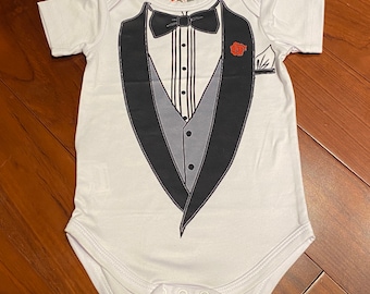 Fancy as a Tuxedo Shirt Onesie