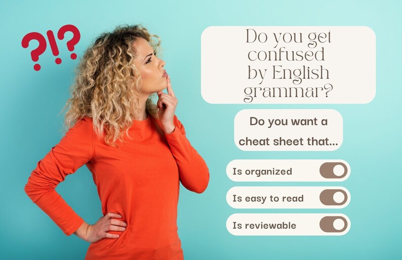English Grammar Verb Tenses Chart Etsy