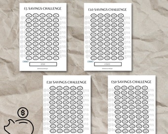 A5 Saving challenge digital download bundle!