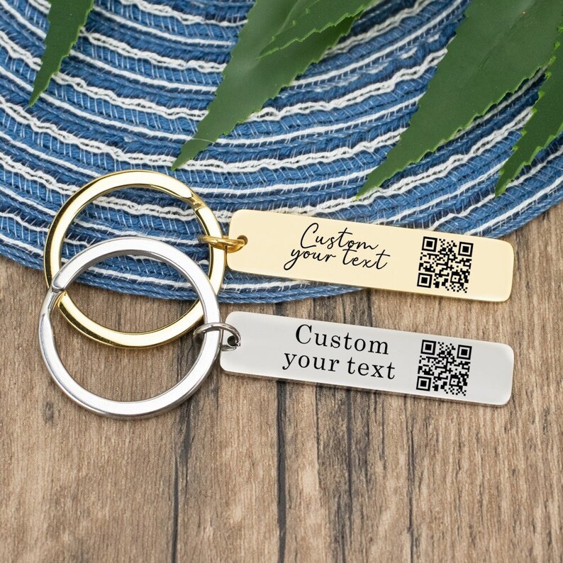 Personalised QR Code Keychain,song or Video Link Keyring,apple Music