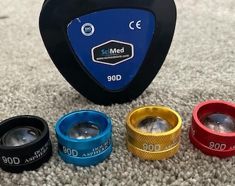 Lámpara de hendidura BIO con lente asférica doble de 90 D de SciMed