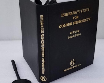 Ishihara Color Vision-testboek voor kleurdeficiëntie 24 platen met gebruikershandleiding en OCCLUDER Schip uit de VS