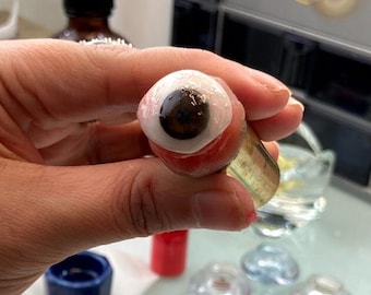 Realistische bruine acryl oogprothese, kunstoog (18-28 mm)