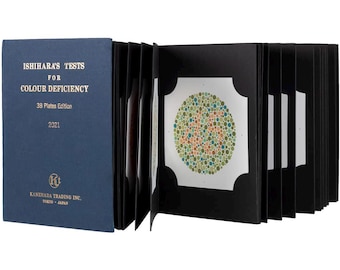 Libro de Ishihara para la evaluación de la deficiencia de color con 38 láminas para la detección de la visión