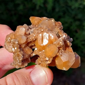 UV Reactive Druzy Diamond Calcite Cluster Specimen. Hubei, China. Calcite Specimen. Iridescent Calcite. Chocolate Calcite. Diamond Calcite.