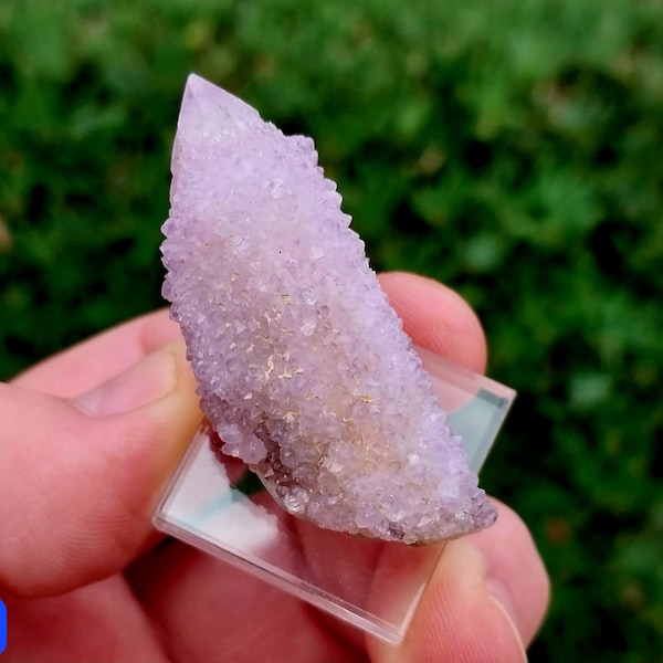 Druzy Purple Spirit Quartz Specimen. Cactus Quartz Point. Spirit Quartz Sceptor. Purple Quartz Point. Spirit Quartz. Quartz Specimen.