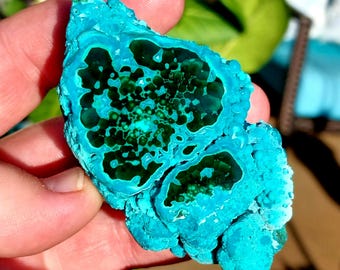 High Quality Chrysocolla and Malachite Polished Slab Specimen. Malachite Chrysocolla Specimen. Chrysocolla Slice. Malachite Slice.