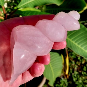 Pretty Rose Quartz Seashell Carving! Crystal Seashell. Rose Quartz Shelll. Shell Carving. Quartz Seashell. Crystal Carving of Seashell.