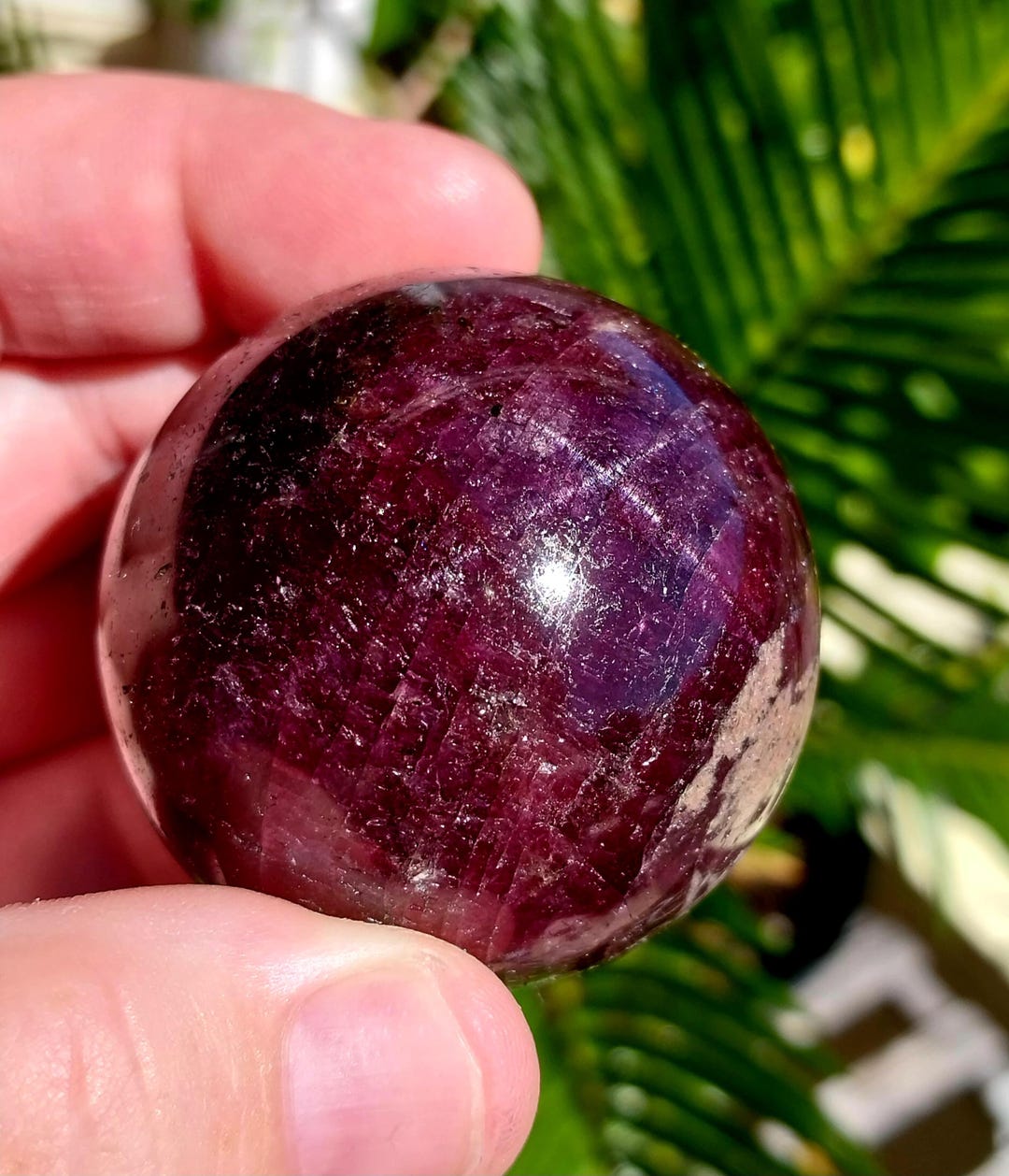 46 Mm Very Special Red Star Garnet Sphere. Red Garnet. Garnet