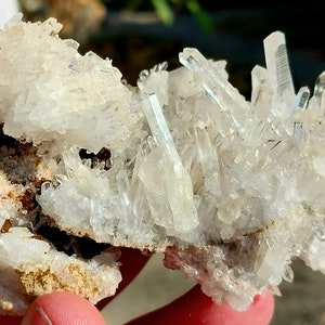 Awesome Large Needle Quartz with Cave! Clear Quartz Specimen. Lumerian Quartz Specimen. Columbian Quartz. Mineral Specimen. Needle Quartz.