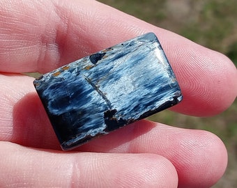 RARE High Quality Pietersite Piece! Blue Pietersite. Flashy Blue Pietersite. High Quality Pietersite. Pietersite Cab. Pietersite Cabochon.