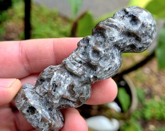 Flashy Yooperlight 3 Evils Skull! Crystal Skulls. Yooperlite Crystal. Yooperlite Skulls. Crystal Skull Carving. See No Evil, Hear No Evil.