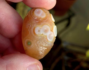 Fabulous Gobi Eye Agate Tumble! Gobi Eye Agate Stone. Colorful Gobi Eye Agate. Orange Gobi Eye Agate. Agate Tumble. Rare Gobi Colors.