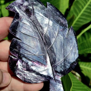 Large Flashy Purple Mica Leaf Carving! Flashy Mica Leaf. Crystal Mica  Monstera. Crystal Leaf. Full Flash Mica. Gem Mica. Purple Lepidolite.