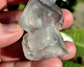 Lovely Light Blue Phantom Fluorite from Xianghualing, China. Cubic Fluorite. Blue Fluorite Specimen. Chinese Blue Fluorite. Cube in Cube.