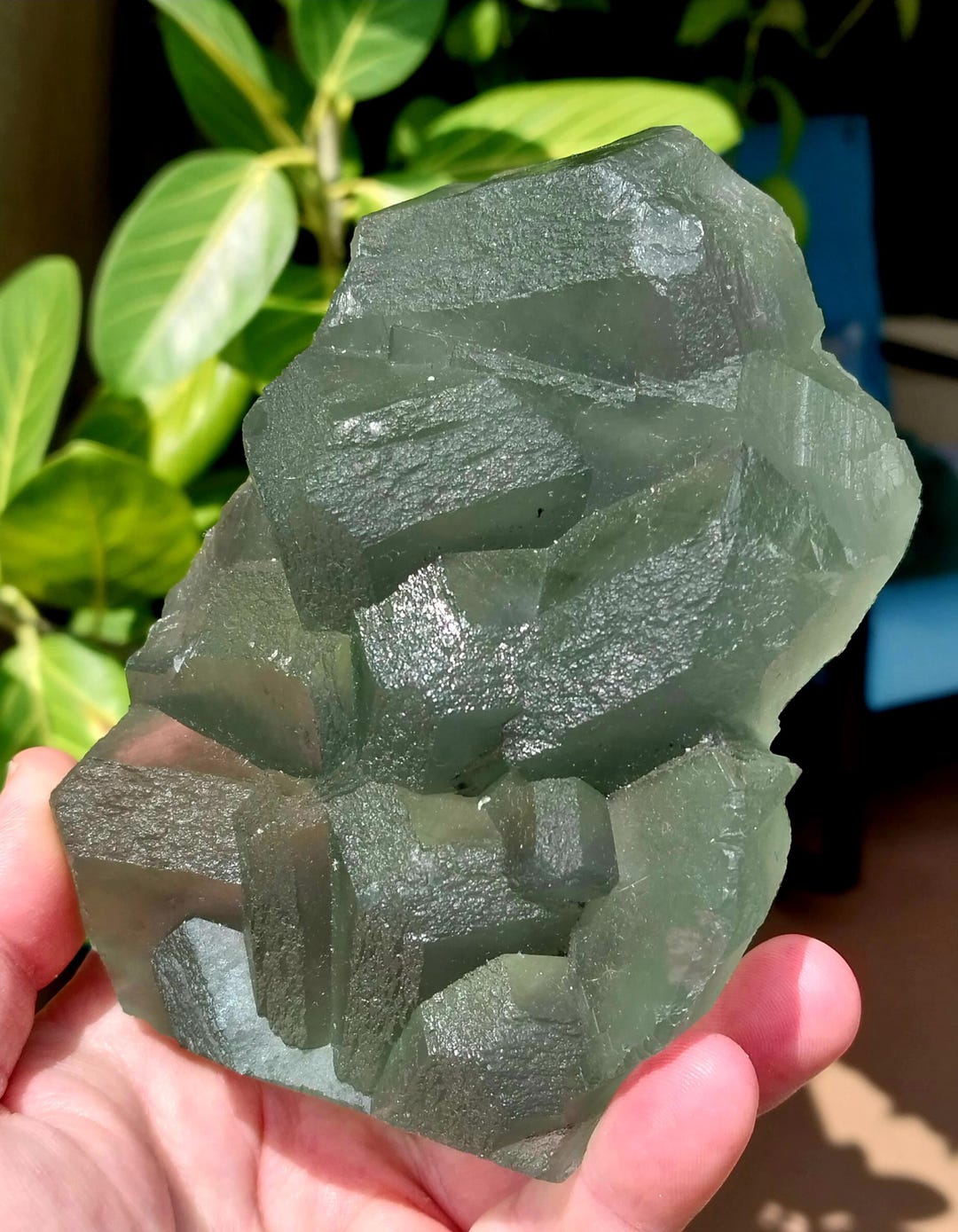 3 Pound Earthy Green Cubic Fluorite. Hunan, China. Green Fluorite. Rare ...