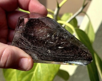 Gorgeous Quality Beautiful Purple and Red Lodolite Garden Quartz Freeform! Phantom Quartz. Garden Quartz Freeform. Lodolite Freeform.