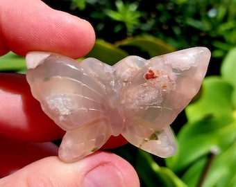 Adorable Mixed Flower Agate Butterfly! Flower Agate Butterfly. Crystal Butterfly. Hand Carved Butterfly. Flower Agate Butterfly.