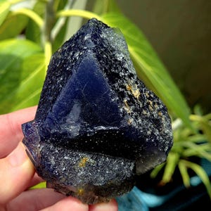 Large Purple and Blue Fluorite Cube With Quartz. Chinese Fluorite. Blue Fluorite. Large Cube Fluorite. Fluorite Specimen. Purple Fluorite.
